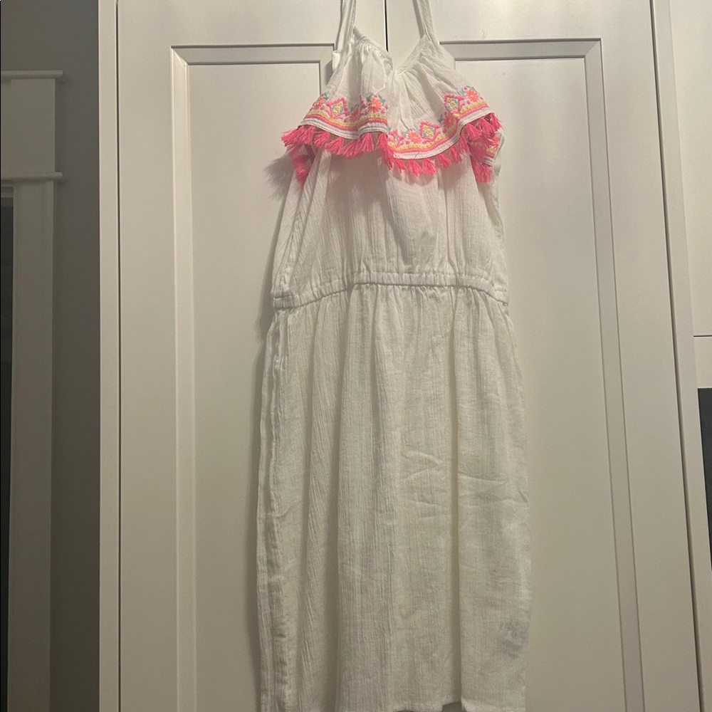 The Children's Place White Dress with Pink Accents